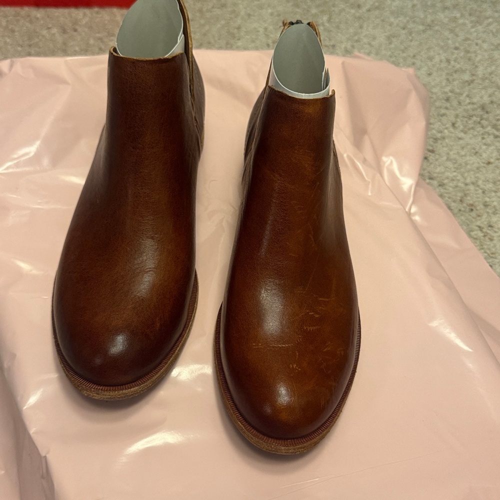 Women's Kork Ease Renny Brown Leather Ankle Booties 9.5 - Picture 5 of 10